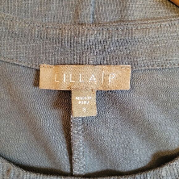 NWOT LILLA P JEWEL NECK SHIFT SHORT SLEEVW DRESS GREY Gray CHARCOAL S - Picture 10 of 13